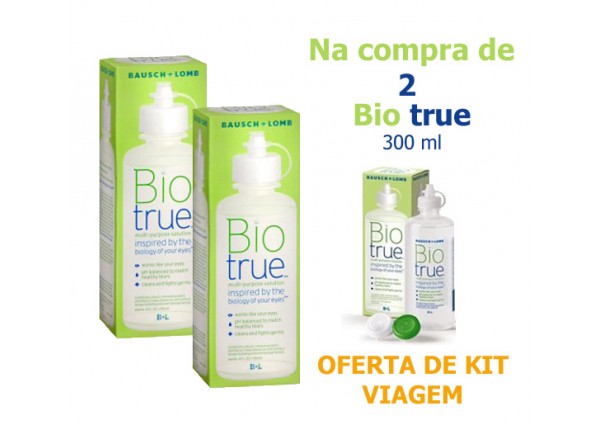 Líquidos Lentes Contacto >> Bausch & Lomb, Bio True (2 x 300ml)+amostra